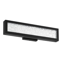 Courtney 18-inch Textured Black 5CCT LED Vanity Light with Clear Water Glass