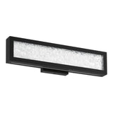 Courtney 18-inch Textured Black 5CCT LED Vanity Light with Clear Water Glass