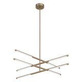 Overture 36-inch 8-light Champagne Gold 5CCT LED Chandelier