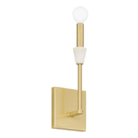 Montclair 12-inch 1-light Brushed Gold and Natural Alabaster Wall Sconce