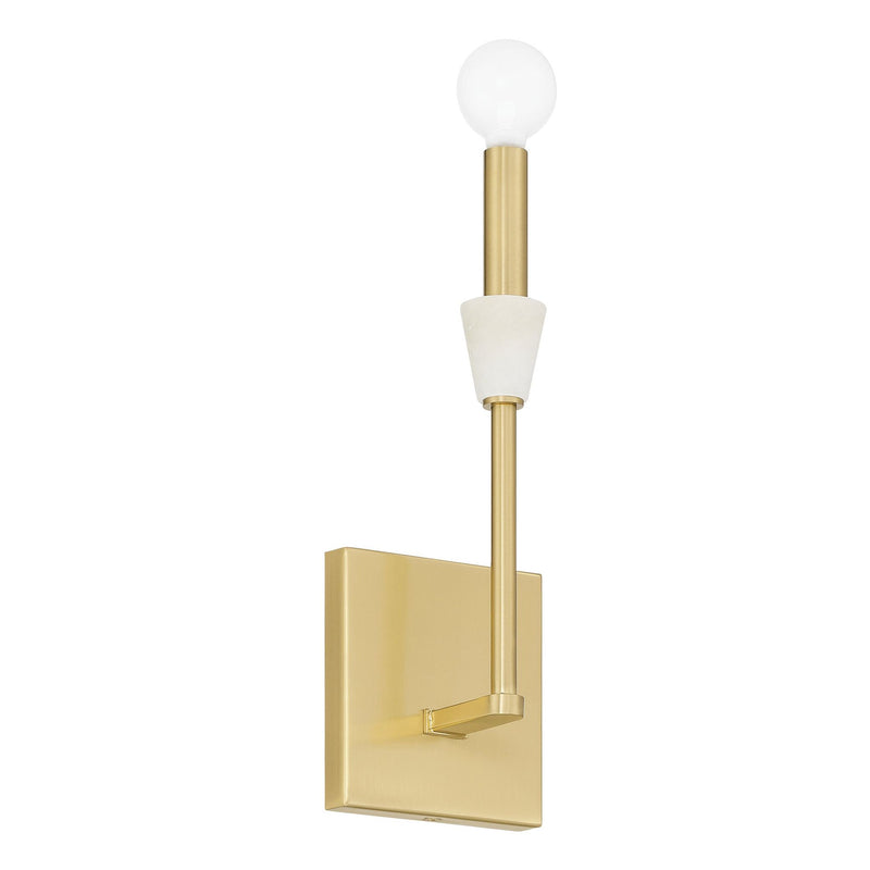 Montclair 12-inch 1-light Brushed Gold and Natural Alabaster Wall Sconce