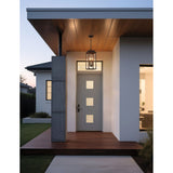 Hillside 9-inch 3-light Dark Bronze Exterior Pendant Light with Clear Glass