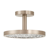 Courtney 12-inch Champagne Gold 5CCT LED Convertible Pendant with Clear Water Glass