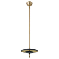 Sinclair 14-inch Champagne Gold and Black Faux Leather 5CCT LED Convertible Pendant