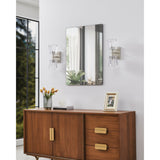 Valentin 13-inch 2-light Brushed Nickel Vanity Light with Clear Pressed Glass Shades