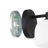 Valentina 5-inch 1-light Matte Black Vanity Light with Etched Opal Glass Shade