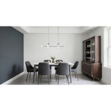 Stockholm 50-inch 8-light Polished Nickel Linear Chandelier with Opal Glass Shades