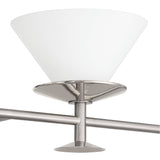 Tremolo 42-inch 4-light Brushed Nickel and Polished Nickel Vanity Light with Etched Opal Glass