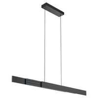 Falsetto 40–73-inch 3-light Textured Black 3CCT LED Expandable Linear Chandelier