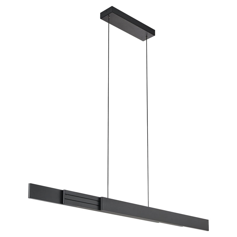 Falsetto 40–73-inch 3-light Textured Black 3CCT LED Expandable Linear Chandelier