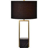 Arla Table Lamp Antique Brass By Renwil