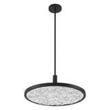Courtney 24-inch Textured Black 5CCT LED Convertible Pendant with Clear Water Glass