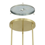 Julep 22-inch 9-light Brushed Gold Chandelier with Opal Glass Shades