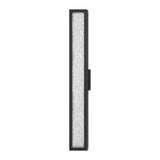 Courtney 32-inch Textured Black 5CCT LED Vanity Light with Clear Water Glass