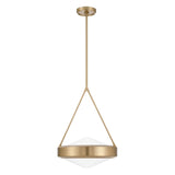 Agate 15-inch 3-light Champagne Gold Pendant Light with Opal Glass Shade