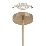 Courtney 18-inch Champagne Gold 5CCT LED Convertible Pendant with Clear Water Glass