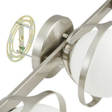 Parker 24-inch 3-light Brushed Nickel Vanity Light with Etched Opal Glass Shades