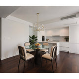 Montclair 26-inch 6-light Brushed Gold and Natural Alabaster Chandelier