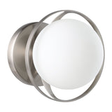 Parker 6-inch 1-light Brushed Nickel Vanity Light with Etched Opal Glass Shade