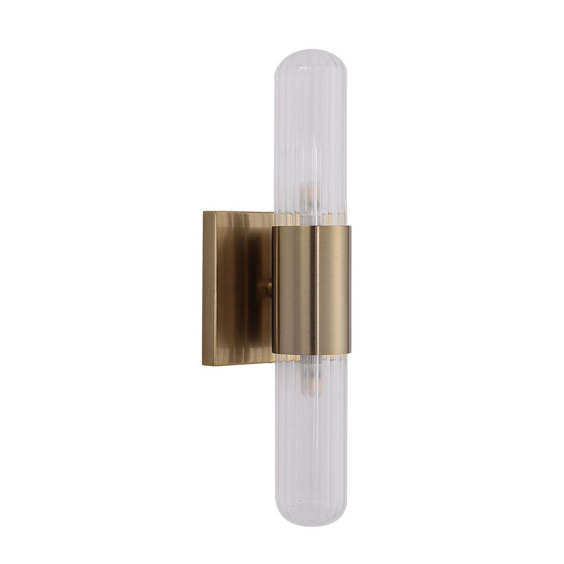 Chiara Wall Sconce Ribbed Clear By Renwil