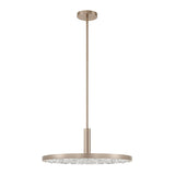 Courtney 24-inch Champagne Gold 5CCT LED Convertible Pendant with Clear Water Glass