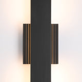 Jacks 36-inch Textured Black 5CCT LED Exterior Wall Sconce