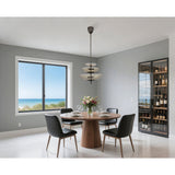 Fiorello 21-inch 6-light Forged Bronze Pendant Light with Smoked Amber Glass Shades