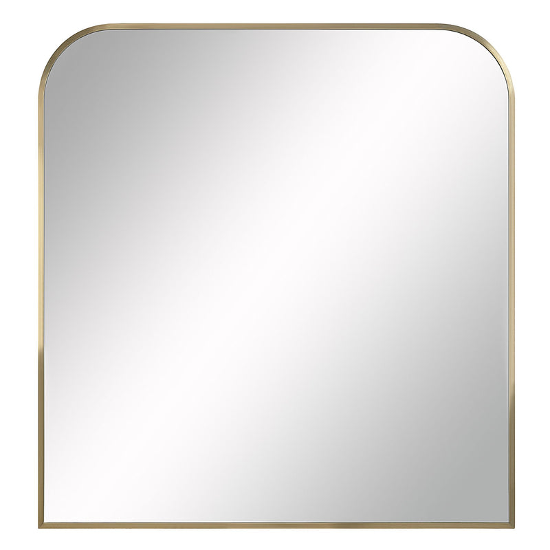 Joan Wall Mirror Antique Brushed Brass By Renwil