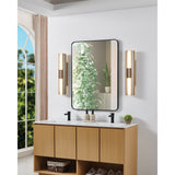 Colton 24-inch 2-light Champagne Gold 5CCT LED Vanity Light with Etched Opal Glass Shades