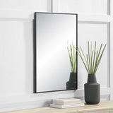 Gasel Wall Mirror MATTE BLACK By Renwil