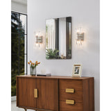 Valentin 13-inch 2-light Brushed Nickel Vanity Light with Clear Pressed Glass Shades