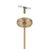 Agate 15-inch 3-light Champagne Gold Pendant Light with Opal Glass Shade