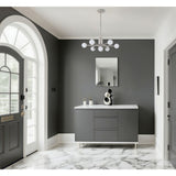 Stockholm 29-inch 7-light Polished Nickel Chandelier with Opal Glass Shades
