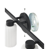 Bedminster 24-inch 3-light Matte Black Vanity Light with Etched Opal Ribbed Glass Shades