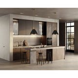 Doyle 18-inch 1-light Natural Brass Pendant Light with Matte Black Metal Shade