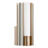 Colton 12-inch 1-light Champagne Gold 5CCT LED Vanity Light with Etched Opal Glass Shade