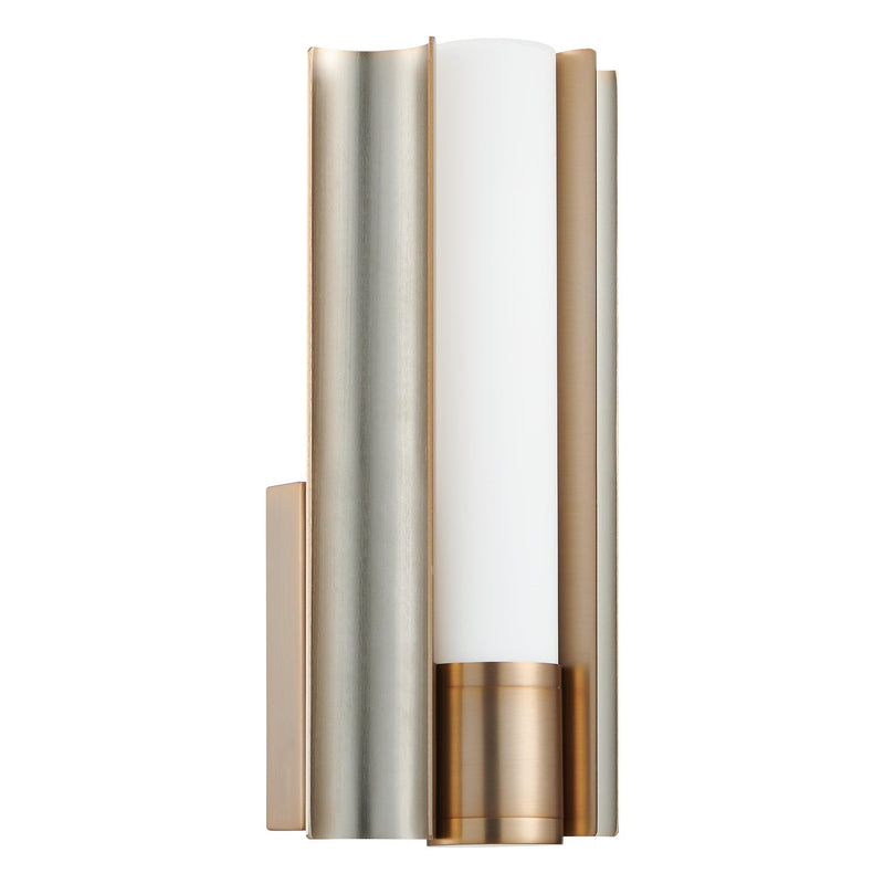 Colton 12-inch 1-light Champagne Gold 5CCT LED Vanity Light with Etched Opal Glass Shade