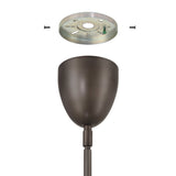 Fiorello 21-inch 6-light Forged Bronze Pendant Light with Smoked Amber Glass Shades