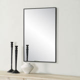 Gasel Wall Mirror MATTE BLACK By Renwil