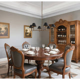 Mcgill 40-inch 6-light Natural Brass Chandelier with Matte Black and Gold Metal Shades