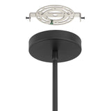 Courtney 18-inch Textured Black 5CCT LED Convertible Pendant with Clear Water Glass