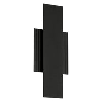 Jacks 15-inch Textured Black 5CCT LED Exterior Wall Sconce