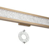 Courtney 32-inch Champagne Gold 5CCT LED Vanity Light with Clear Water Glass