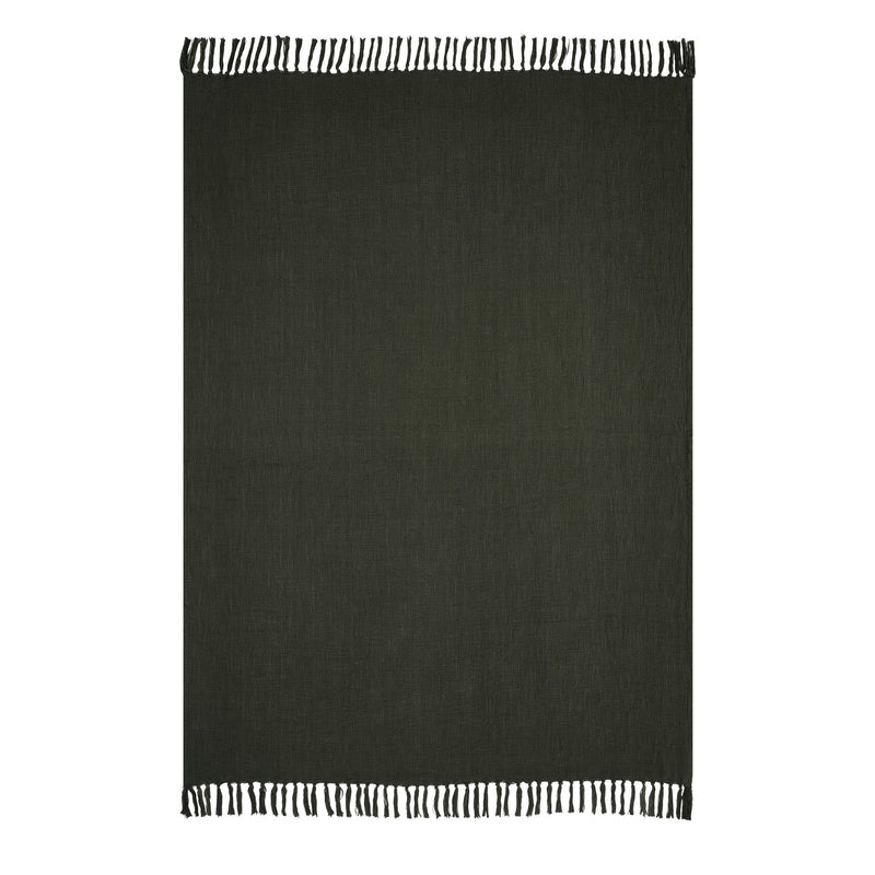Chalamet Throw Blanket Olive By Renwil