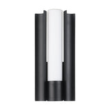 Colton 12-inch 1-light Textured Black 5CCT LED Vanity Light with Etched Opal Glass Shade