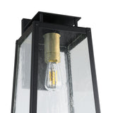 Salford 19-inch 1-light Matte Black Exterior Wall Sconce with Clear Antique Glass
