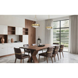Agate 15-inch 3-light Champagne Gold Pendant Light with Opal Glass Shade