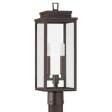 Hillside 20-inch 2-light Dark Bronze Exterior Post Light with Clear Glass