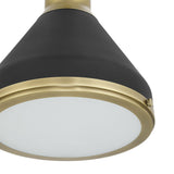 Doyle 18-inch 1-light Natural Brass Pendant Light with Matte Black Metal Shade