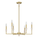 Montclair 26-inch 6-light Brushed Gold and Natural Alabaster Chandelier